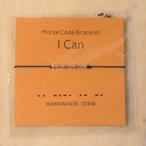 Morse Code Bracelet "I CAN" adjustable -BUNDLE AND SAVE on shipping!